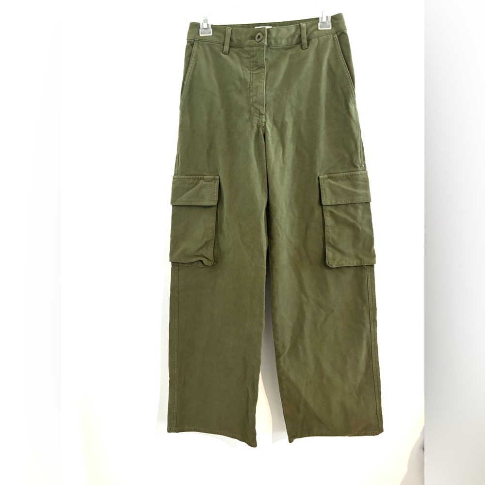 Wilfred Free WoMen's Size 4 Wide Leg Olive Baggy Cargo Pants